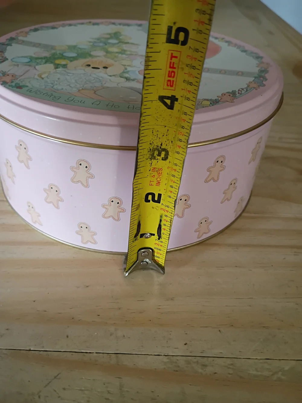 Precious Moments Pink Holiday Round Storage Tins Set of 3
